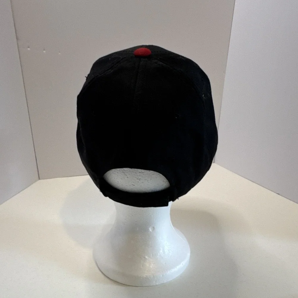 OC Sports Officially Licensed Baseball Cap Hat Black/Red Adjustable OSFM